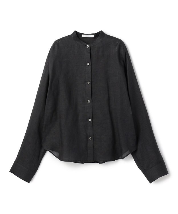 BEIGE， HALITE / リネンシアー オーバーサイズシャツ Black