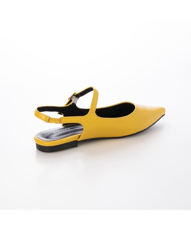 MODE ET JACOMO <noyau>ポインテッドトゥバックベルトパンプス イエロー