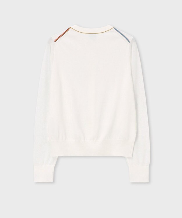 Paul Smith 【洗える】シアー コンビネーション カーディガン ホワイト