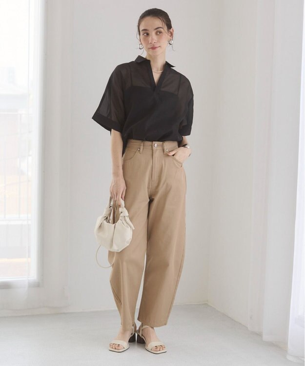 WEGO 【ANGIE VINTAGE/SMLサイズ展開】カーブチノパンツ ベージュ
