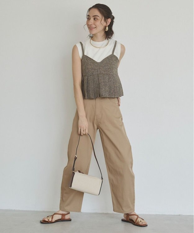 WEGO 【ANGIE VINTAGE/SMLサイズ展開】カーブチノパンツ ベージュ