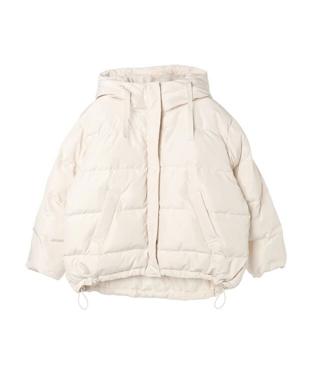 earth music&ecology フーディー中綿ブルゾン Ivory