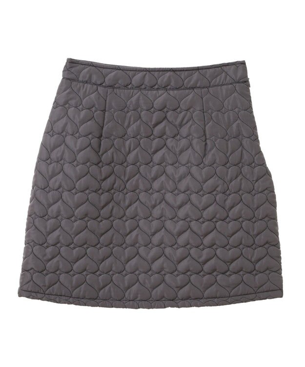 Green Parks ・ｓｗｉｎｇ　ｂｙ　ハートキルトミニスカート Charcoal Gray