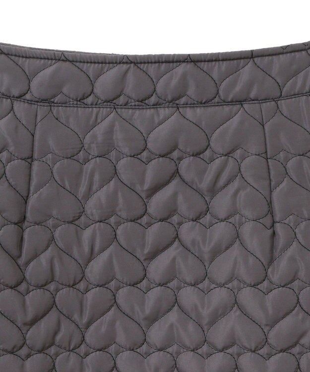 Green Parks ・ｓｗｉｎｇ　ｂｙ　ハートキルトミニスカート Charcoal Gray