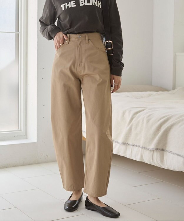 WEGO 【ANGIE VINTAGE/SMLサイズ展開】カーブチノパンツ ベージュ