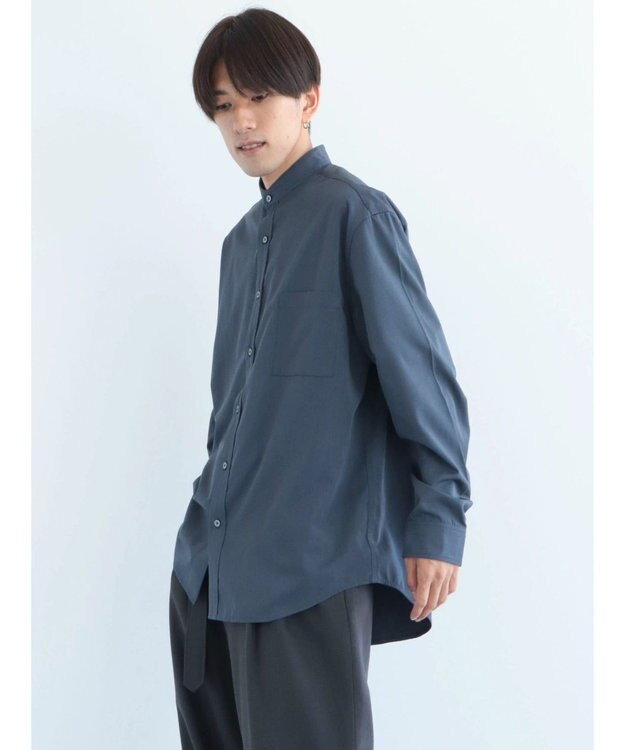 CRAFT STANDARD BOUTIQUE Ｔ／Ｒバンドカラーシャツ Dark Blue
