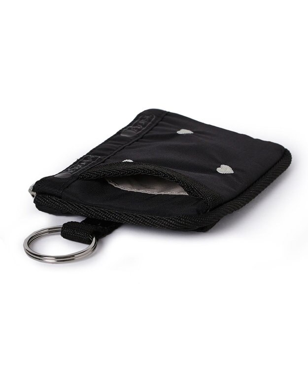 LeSportsac KEY CARD HOLDER/レッド/ホワイトハートEMB レッド/ホワイトハートEMB