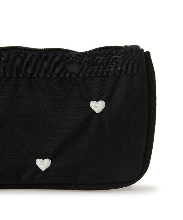 LeSportsac KEY CARD HOLDER/レッド/ホワイトハートEMB レッド/ホワイトハートEMB