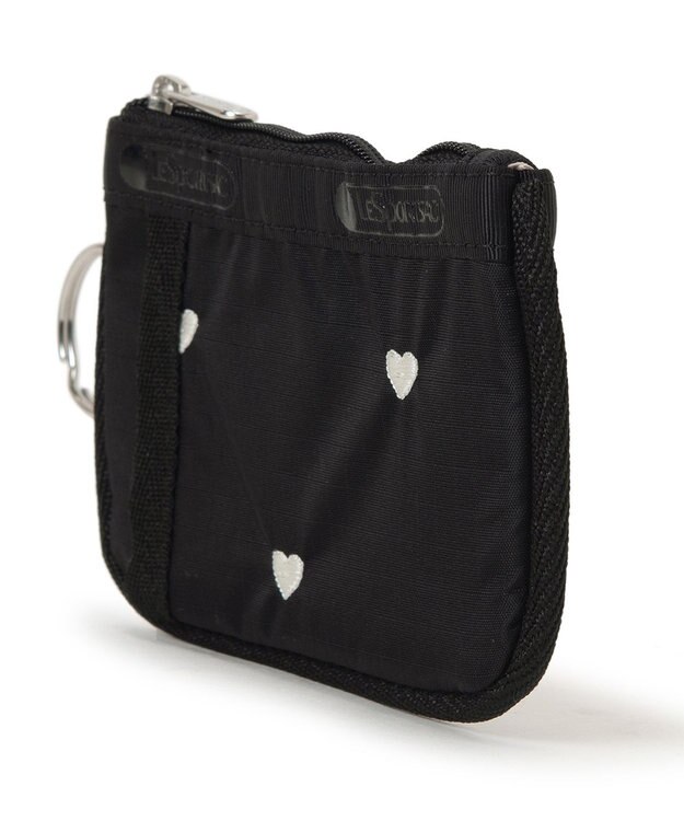 LeSportsac KEY CARD HOLDER/レッド/ホワイトハートEMB レッド/ホワイトハートEMB