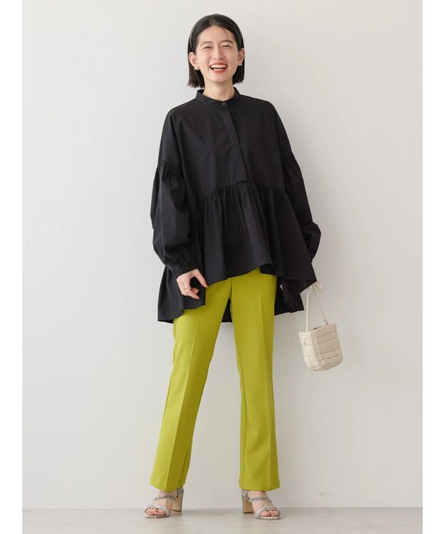 AMERICAN HOLIC サラックール／ＵＶカットティアードブラウス Black