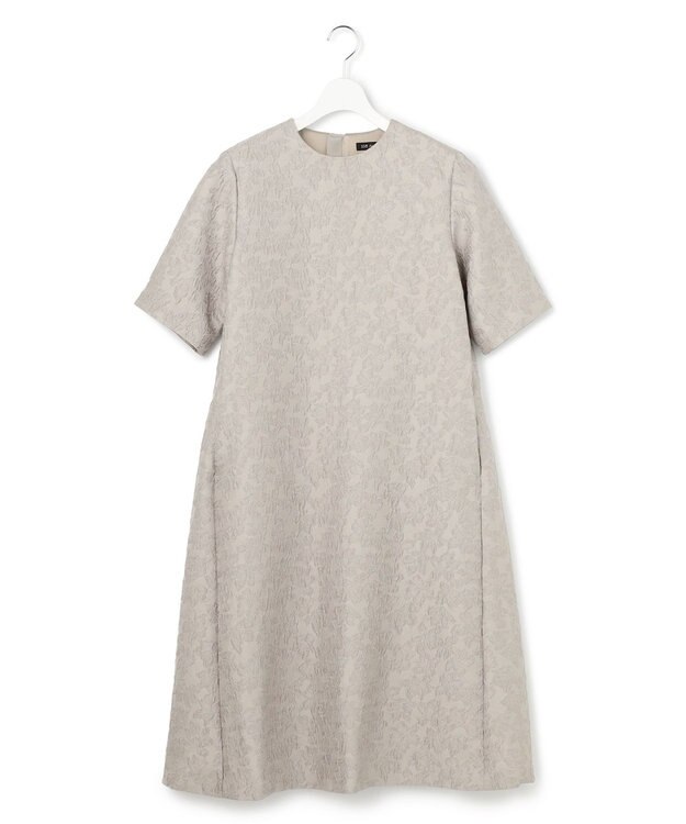 23区 【APPLAUDIR】フラワージャカード ドレス ライトグレー系