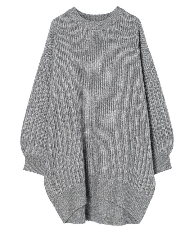 Green Parks ＭＩＸ畦ニットチュニック Gray