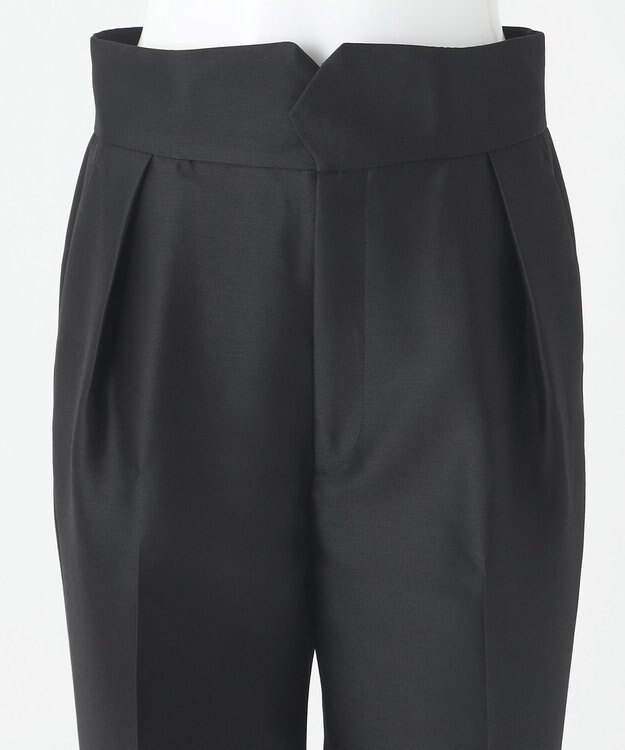 23区 【エステータ】ウールシルクツイル パンツ ブラック系