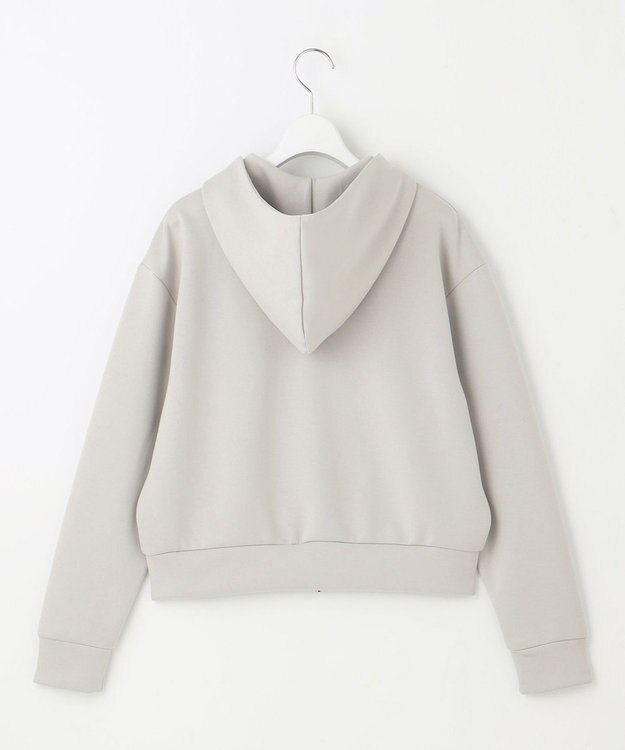 Feroux 【洗える】ダブルジップダンボールロゴ パーカー ライトグレー系