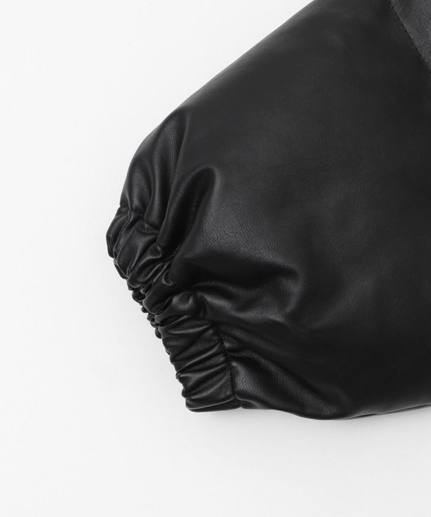 WEGO 【25秋冬新作】PUスタンドパファーブルゾン ブラック