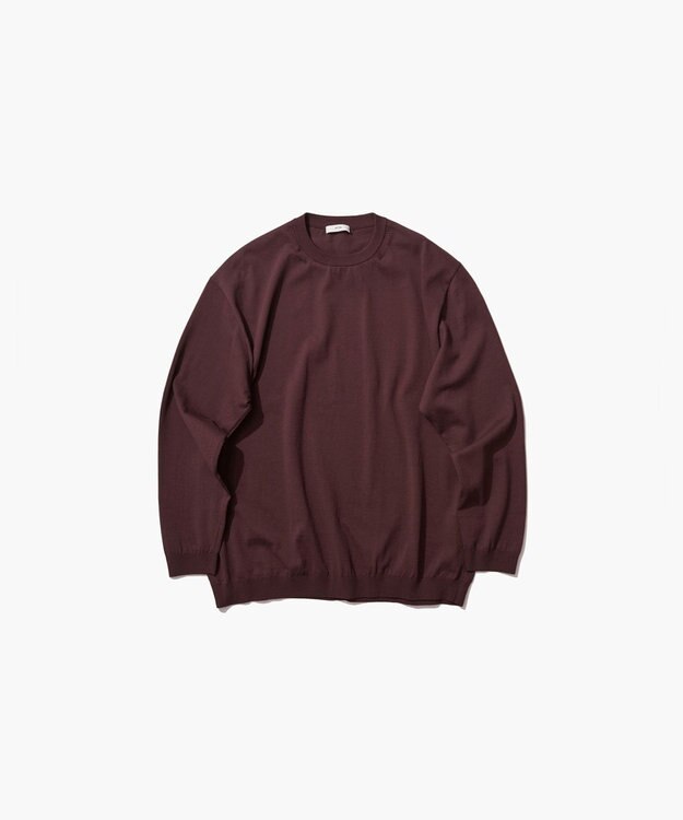 ATON FRESCA KNIT | クルーネックセーター - UNISEX BURGANDY