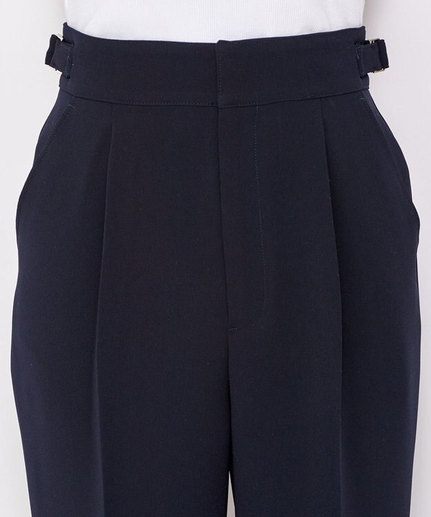 uncrave ウォッシャブル ダブルクロス パンツ ネイビー