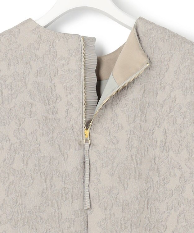 23区 【APPLAUDIR】フラワージャカード ドレス ライトグレー系