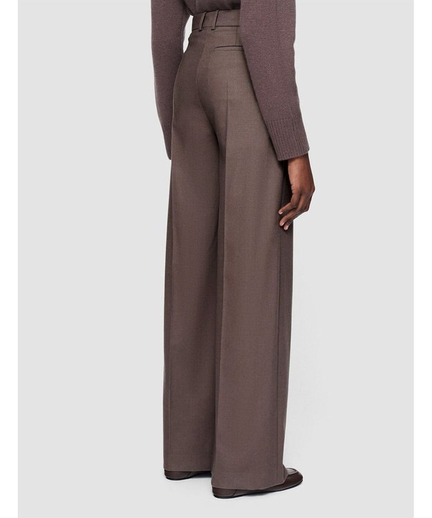 JOSEPH ライトフランネル　ワイドトラウザーズ Carob