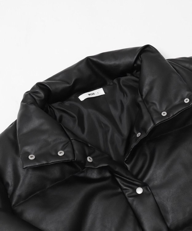 WEGO 【25秋冬新作】PUスタンドパファーブルゾン ブラック