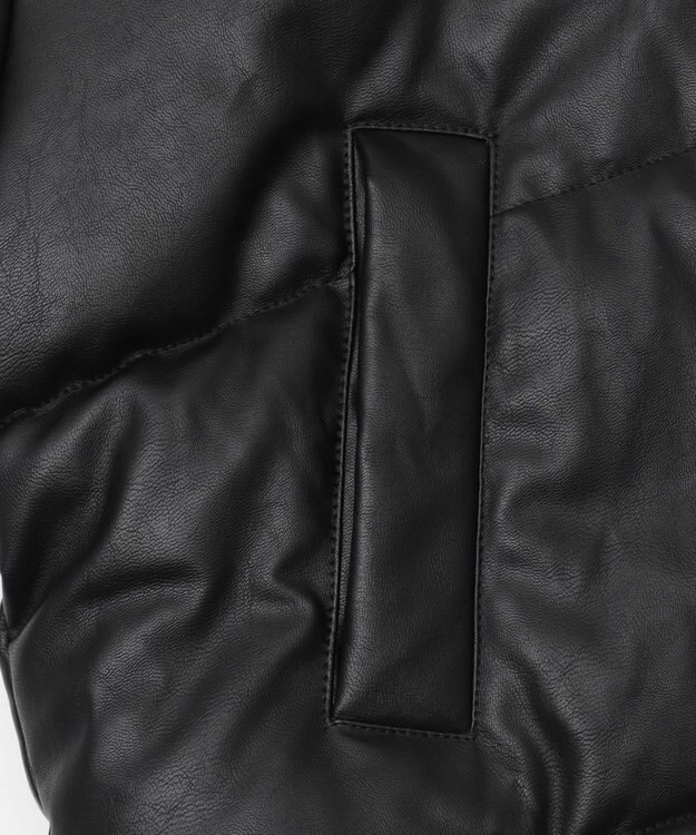 WEGO 【25秋冬新作】PUスタンドパファーブルゾン ブラック