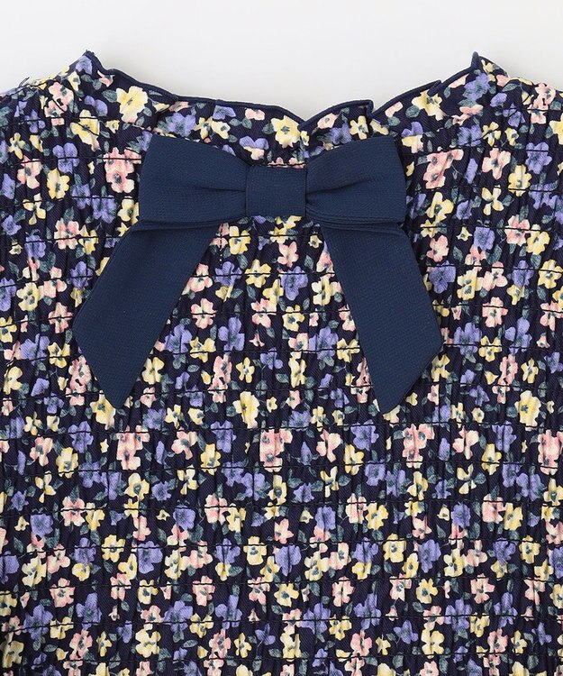 組曲 KIDS 【150-160cm】Flower tea party ワンピース ネイビー系5