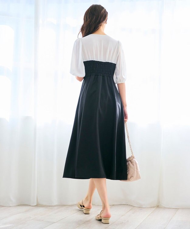 Feroux ドッキング見え ワンピース ブラック系