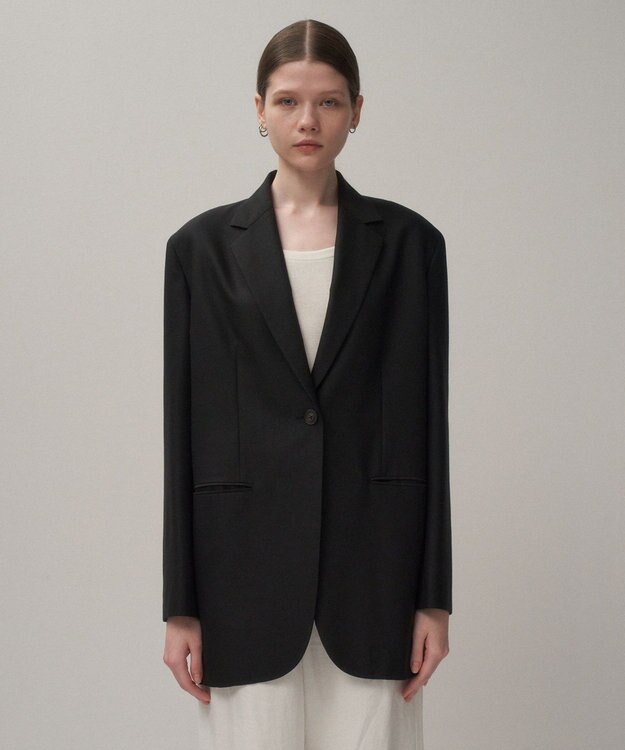 ATON WOOL CUPRA | テーラードジャケット BLACK