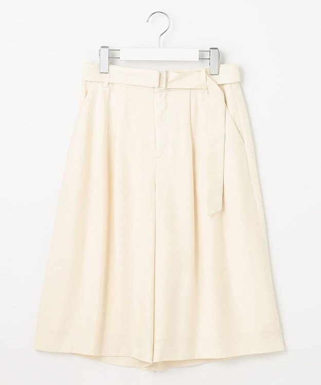 自由区 【XSサイズ～/洗える/セット可】キュプラリネンシャンタン ショートパンツ アイボリー系