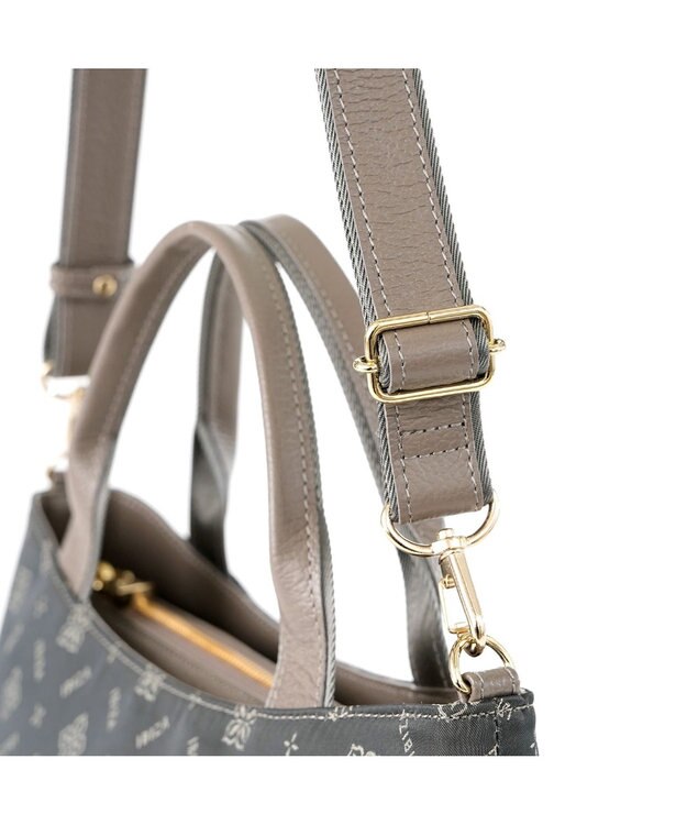 IBIZA モノグラムナイロン　2WAYバッグ ダークグレー