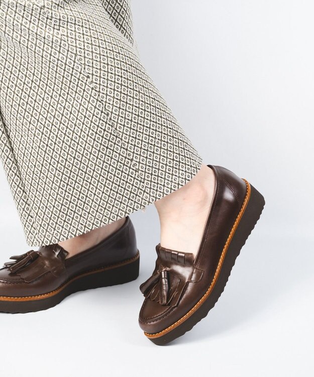 BONTRE 【BONTRE/ボントレ】厚底キルトタッセルローファー/16952-UA ダークブラウン