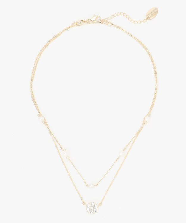 TOCCA DAHLIA LAYERED NECKLACE 淡水パール レイヤード ネックレス ゴールド系