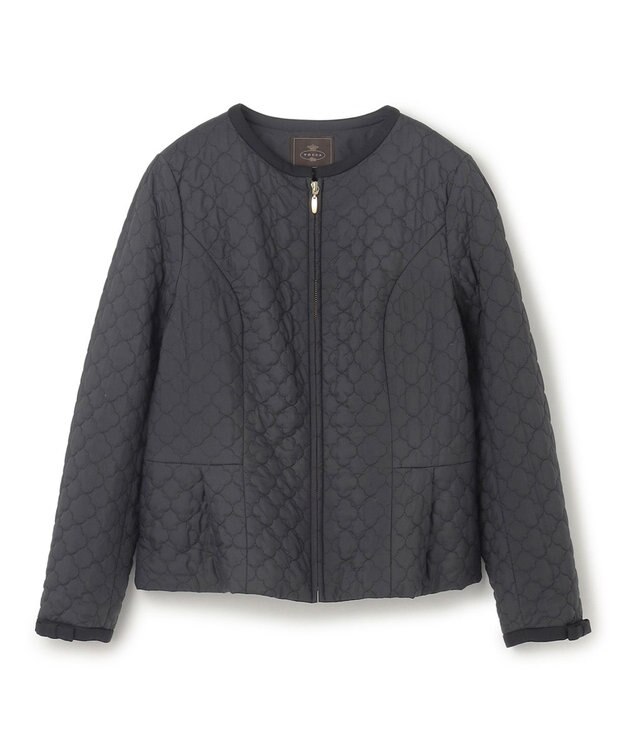 TOCCA 【消臭・洗える】CLOVER CARPET キルト中綿ショートコート ブラック系