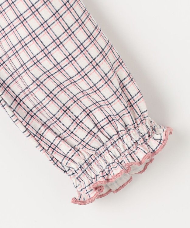 組曲 KIDS 【150-160cm】シャーリングブラウス Tシャツ クロスチェック系5