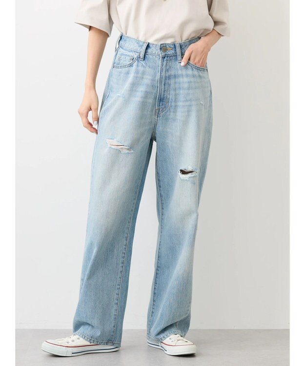 AMERICAN HOLIC ダメージデニムパンツ Light Indigo