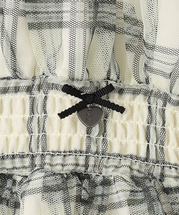 組曲 KIDS 【110-140cm】ノエルチェックチュール ワンピース オフホワイト系5