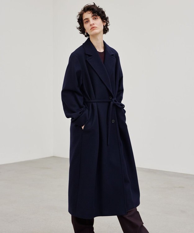 BEIGE， GABELLE / ロング丈チェスターウールコート Navy