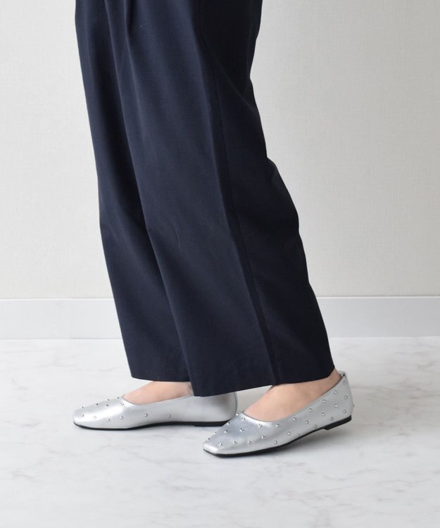 Bridget Birkin 【Bridget Birkin】ドットビジューフラットシューズ シルバー