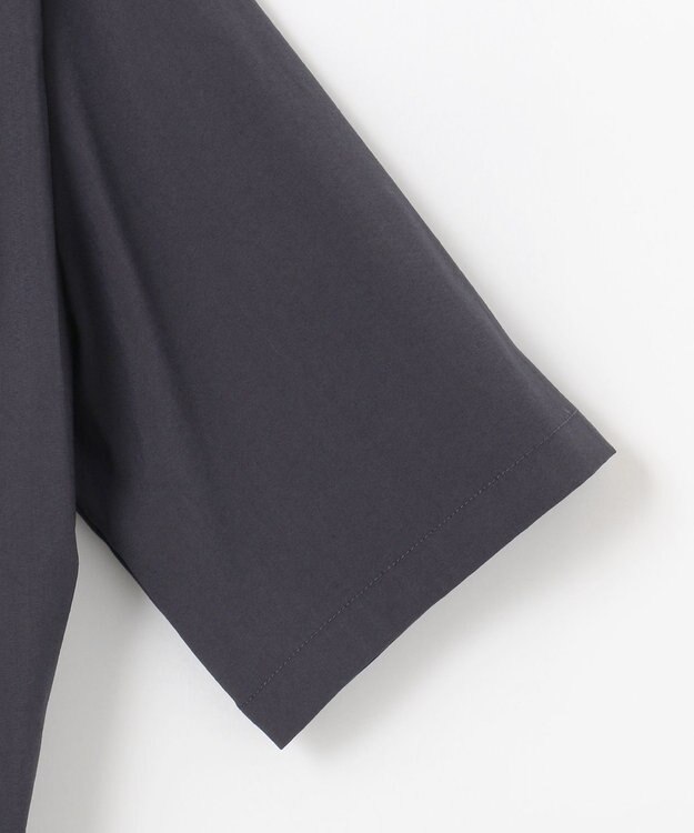 ANY L 【洗濯機可/接触冷感/UVケア】清涼リラックス半袖ジャケット チャコール