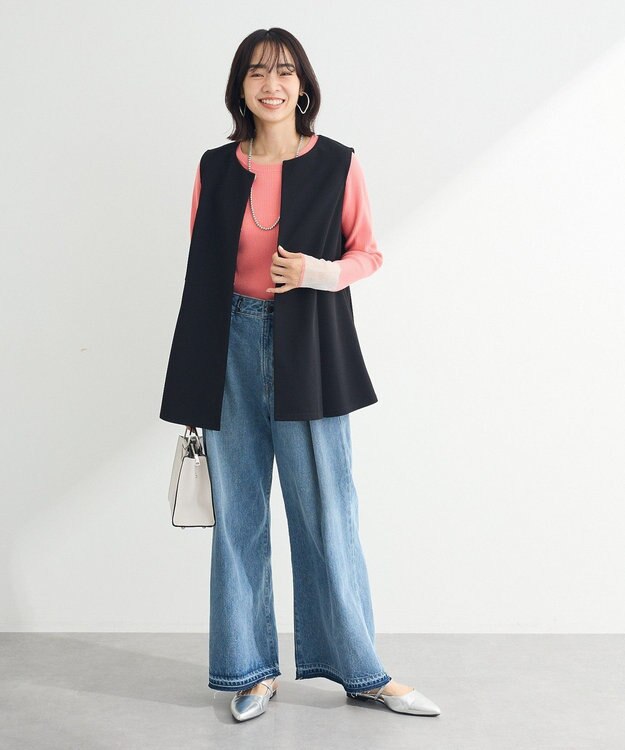 Green Parks きれいシルエットジレ Black