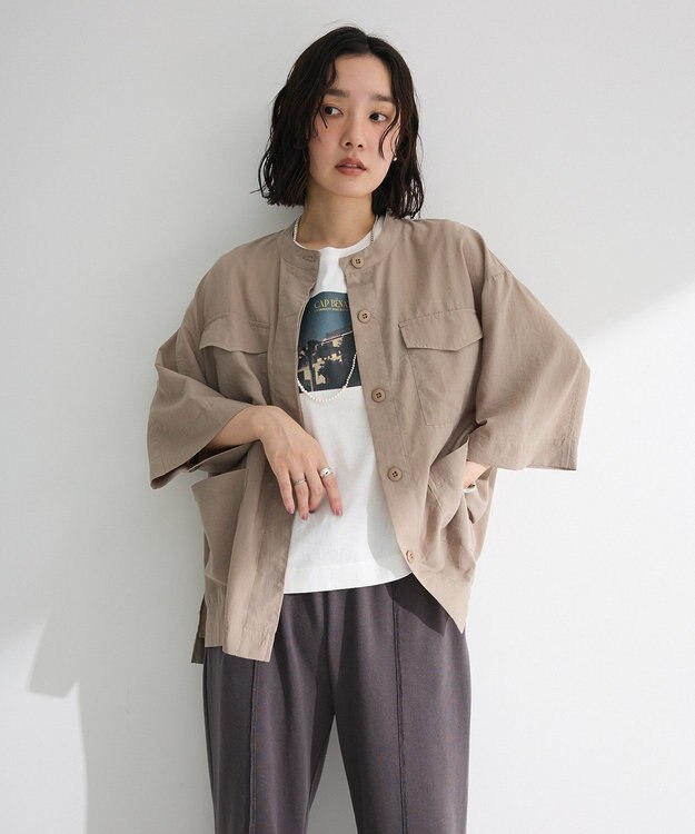 Green Parks ミリタリーシャツジャケット Beige