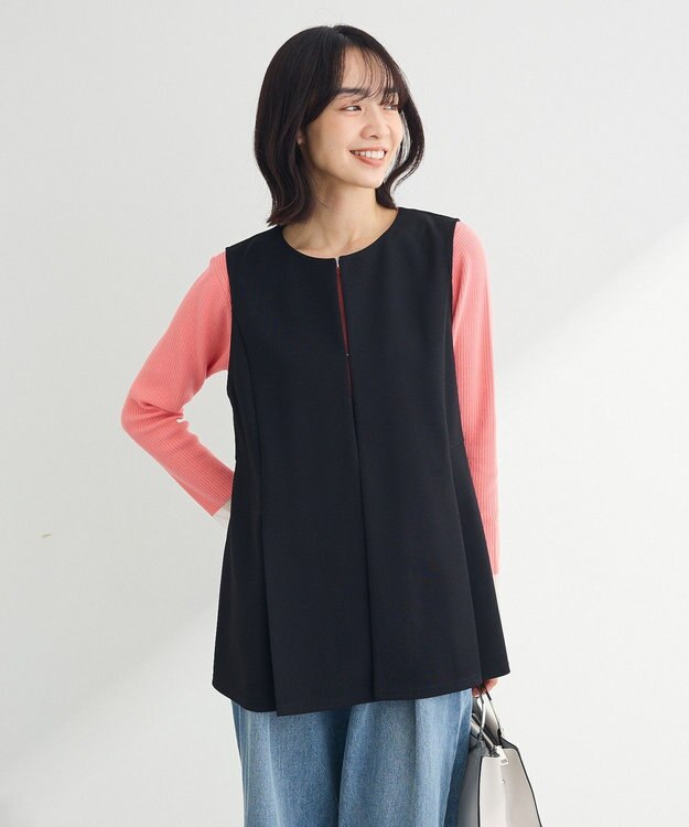 Green Parks きれいシルエットジレ Black