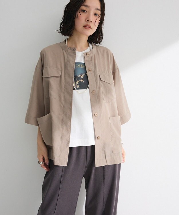 Green Parks ミリタリーシャツジャケット Beige