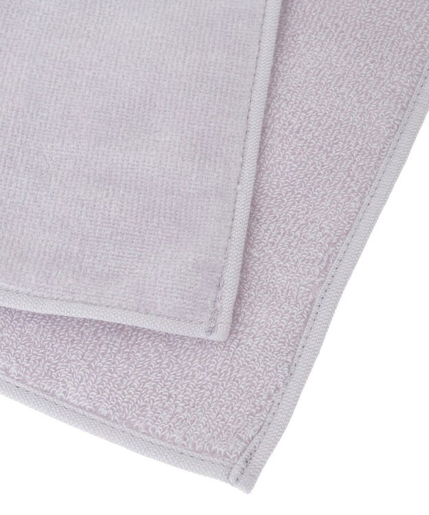 Maison de FLEUR ローズ刺繍タオルハンカチ Lavender