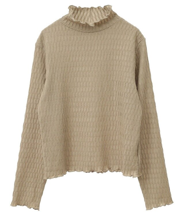 Green Parks ・Ｐｅｔｉｔ　Ｆｌｅｕｒ　ジャカードハイネックロンＴＥ Gray Beige