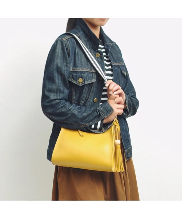 UNBILLION cachecache ウッドボールタッセルショルダー イエロー