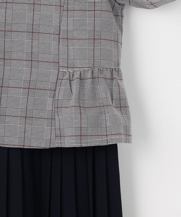 組曲 KIDS 【150-170㎝】グレンチェックジャケット＆プリーツワンピース セット ネイビー×チェック系