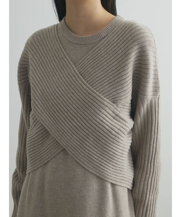 Green Parks armonia. ＳＥＴ２点ニットワンピース Beige