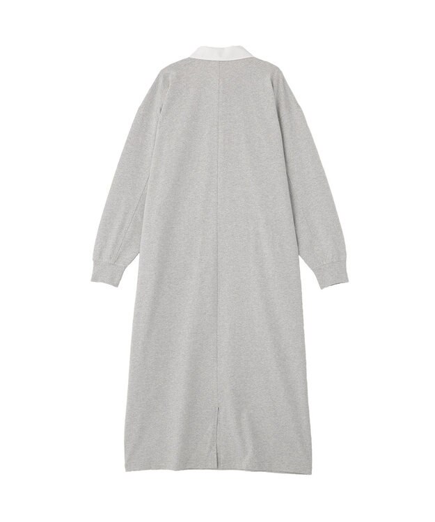 Green Parks ラガーシャツワンピース Gray Mixture