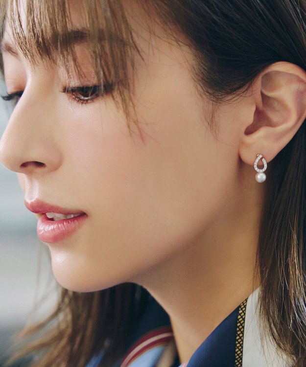 Tiaclasse 【金属アレルギー対応】ドロップ＋パールピアス ゴールド